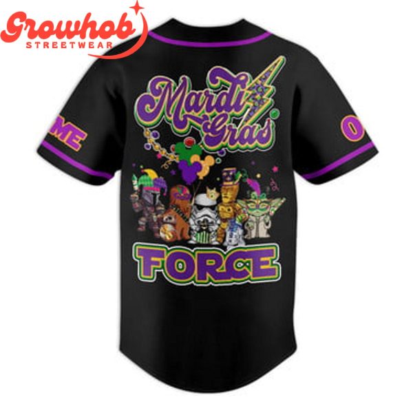 Star Wars Mardi Gras Force Personalized Baseball Jersey