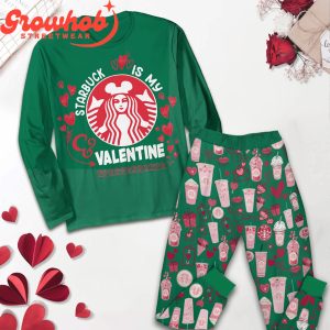 Starbucks Is My Valentine Fleece Pajamas Set Long Sleeve