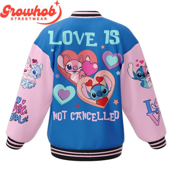 Stitch Angel Love Is Not Canceled Baseball Jacket