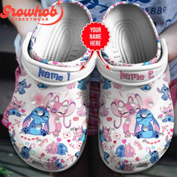 Stitch Angel True Love Valentine Crocs Clogs