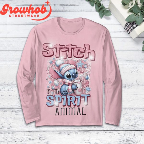 Stitch Lilo Valentine Fleece Pajamas Set Long Sleeve