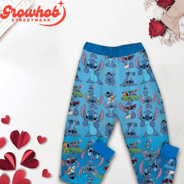 Stitch Valentine All I Want Fleece Pajamas Set