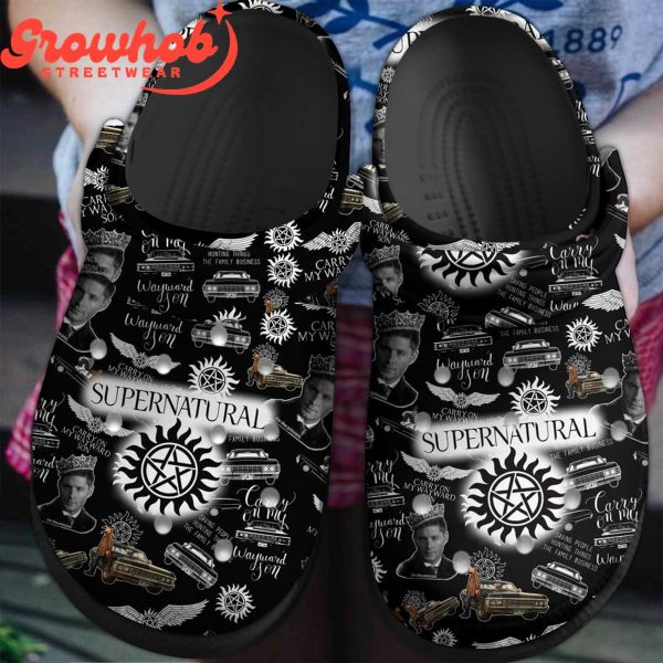 Supernatural Wayward Son Black Design Crocs Clogs