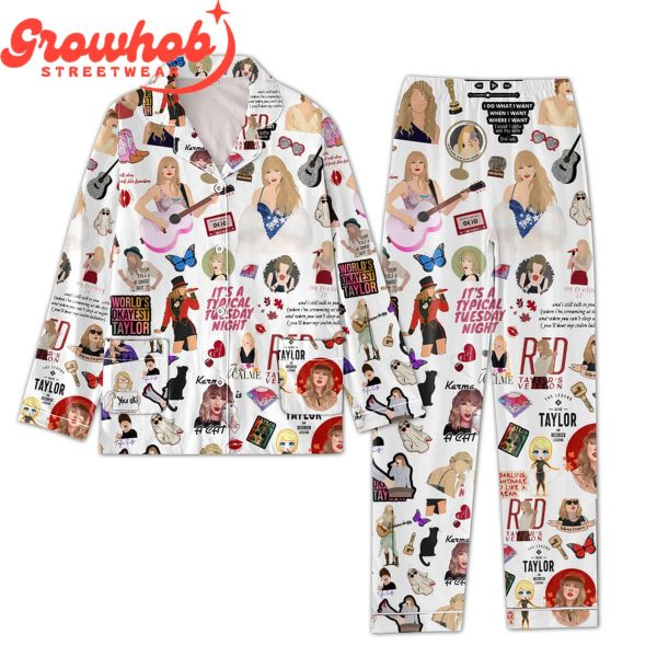 Taylor Swift Belong With Me White Version Polyester Pajamas Set