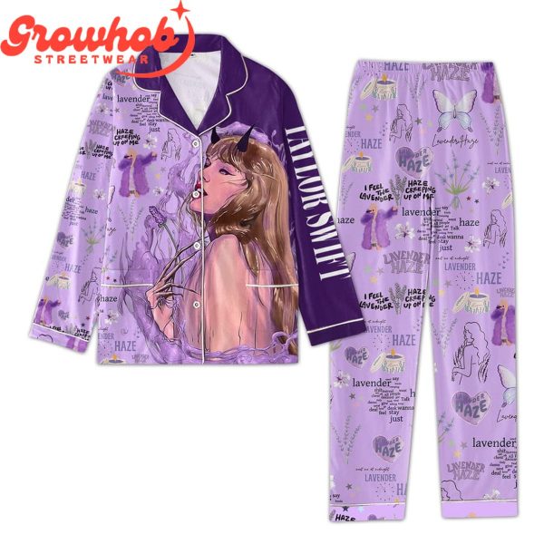 Taylor Swift Valentine Lavender Haze Polyester Pajamas Set Purple Version