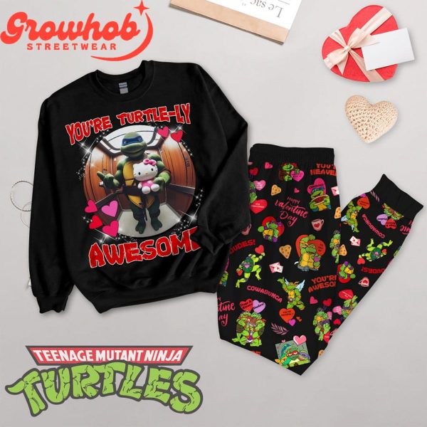 Teenage Mutant Ninja Turtles Hello Kitty Valentine Fleece Pajamas Set Long Sleeve