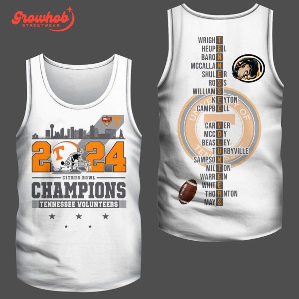 Tennessee Volunteers 2024 Citrus Bowl Champions White Hoodie Shirts