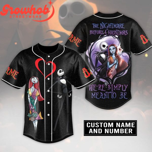 The Nightmare Before Christmas Jack Sally Couple Personalized Baseball Jersey