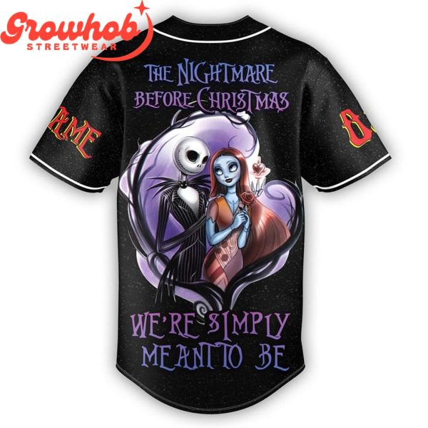 The Nightmare Before Christmas Jack Sally Couple Personalized Baseball Jersey