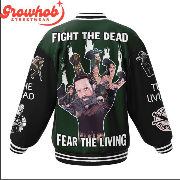 The Walking Dead Fear The Living Baseball Jacket