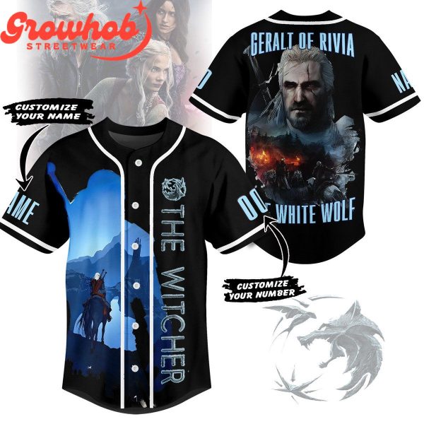 The Witcher The White Wolf Personalized Baseball Jersey