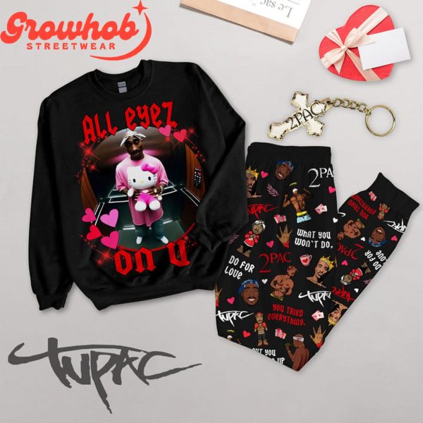 Tupac Valentine Fever Fleece Pajamas Set Long Sleeve