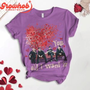 U2 Is Valentine I Want Fleece Pajamas Set Purple Version