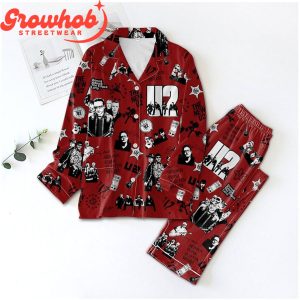 U2 Love Red Version Polyester Pajamas Set