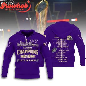 Washington Huskies 2024 National Champions Horizon Hoodie Shirts Purple