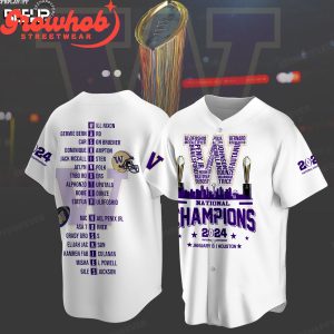Washington Huskies 2024 National Champions White Baseball Jersey