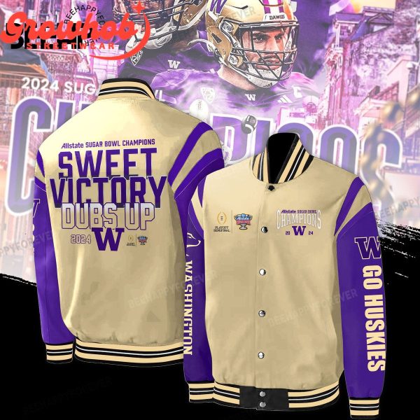 Washington Huskies 2024 Sugar Bowl Champions Baseball Jacket