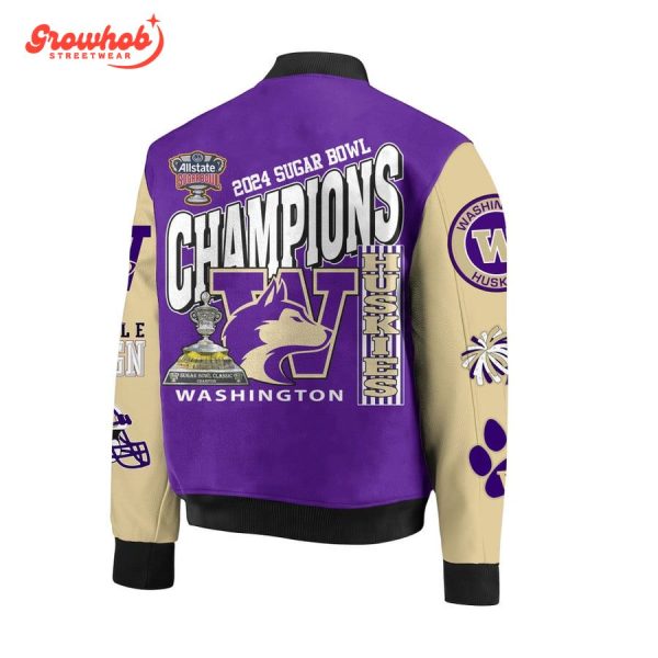Washington Huskies 2024 Sugar Bowl Champions Baseball Jacket
