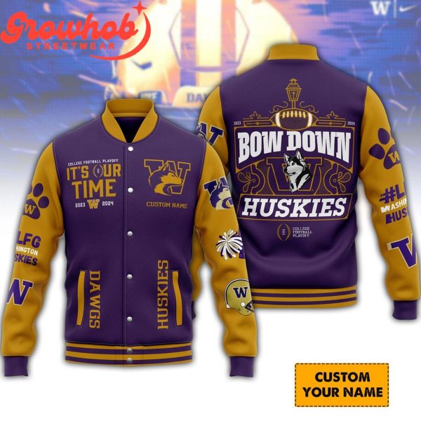 Washington Huskies Bow Down Huskies Baseball Jacket