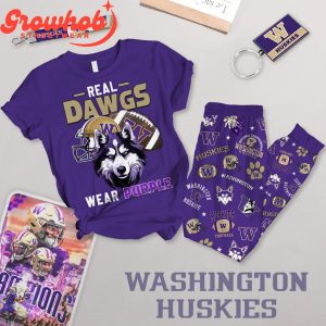 Washington Huskies Real Dawgs Fan Fleece Pajamas Set