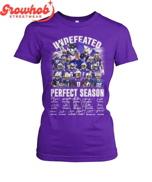 Washington Huskies Undefeated Perfect Season Team T-Shirt