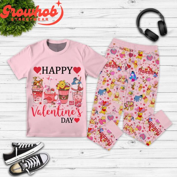 Winnie The Pooh Valentine’s Day Fleece Pajamas Set