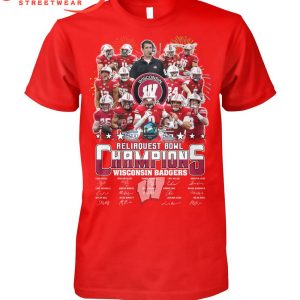 Wisconsin Badgers  2023 Reliaquest Bowl Champions T-Shirt