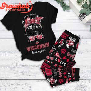 Wisconsin Badgers Kind Of Girl Fleece Pajamas Set
