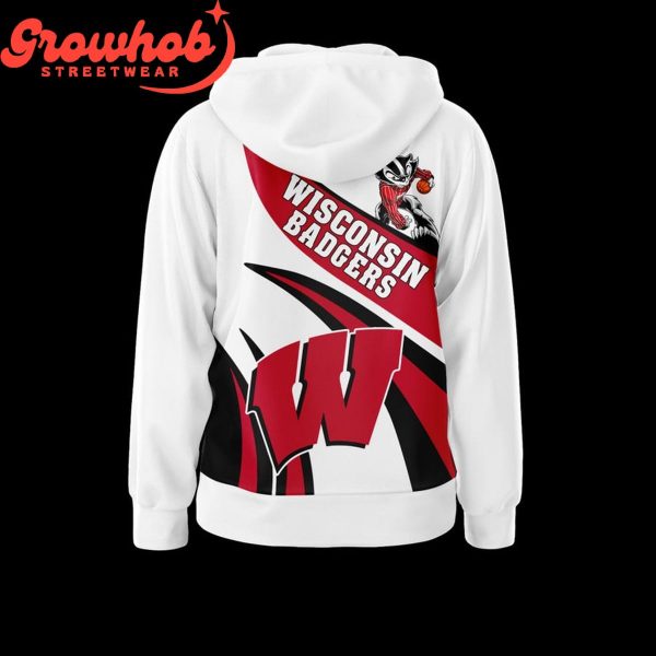 Wisconsin Badgers Red White Fan Hoodie Shirts