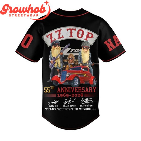 ZZ Top 55th Anniversary 1969-2024 Personalized Baseball Jersey