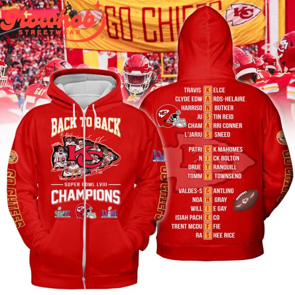 2023 Kansas City Chiefs Super Bowl Champions LVIII Hoodie Shirts Red Version