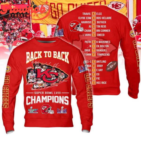 2023 Kansas City Chiefs Super Bowl Champions LVIII Hoodie Shirts Red Version