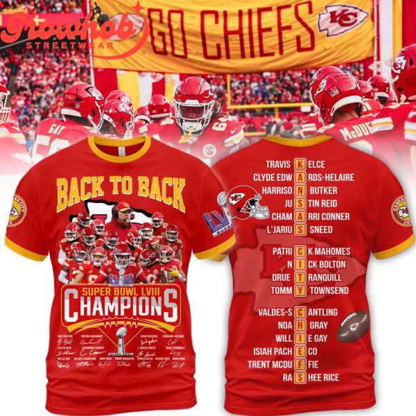 2023 Kansas City Chiefs Super Bowl Champions LVIII Signature Hoodie Shirts Red Version