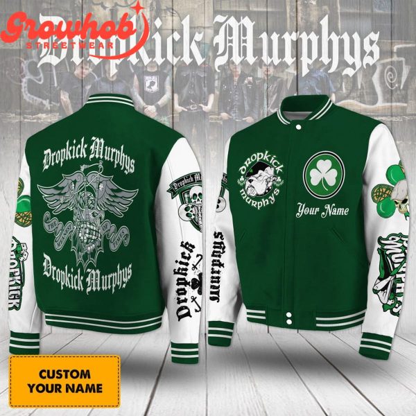 Dropkick Murphys Fans Shamrocks Personalized Baseball Jacket