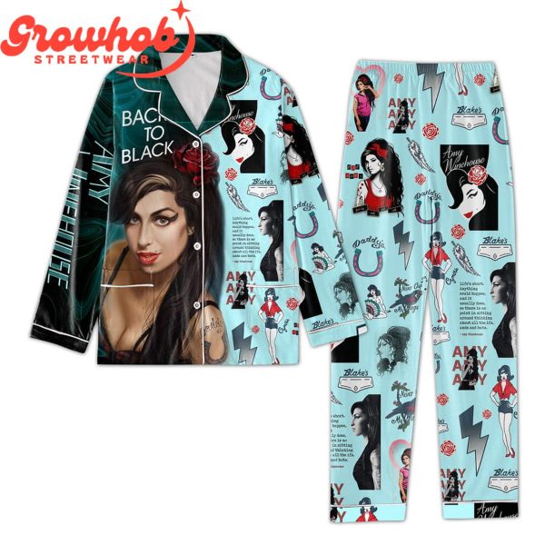 Amy Winehouse Back To Black Polyester Pajamas Set