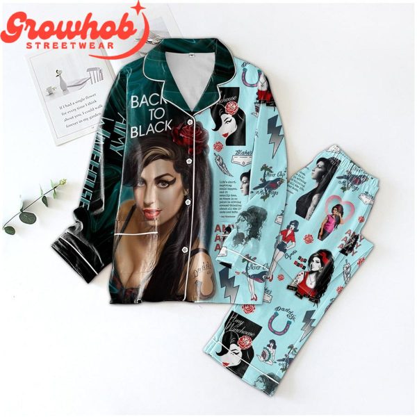 Amy Winehouse Back To Black Polyester Pajamas Set