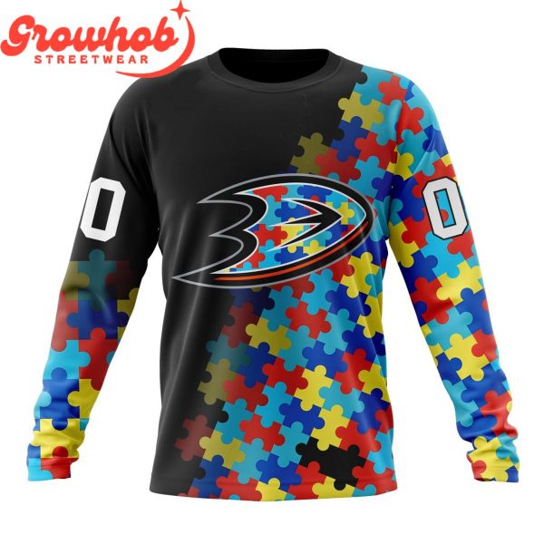 Anaheim Ducks Autism Awareness Support Hoodie Shirts