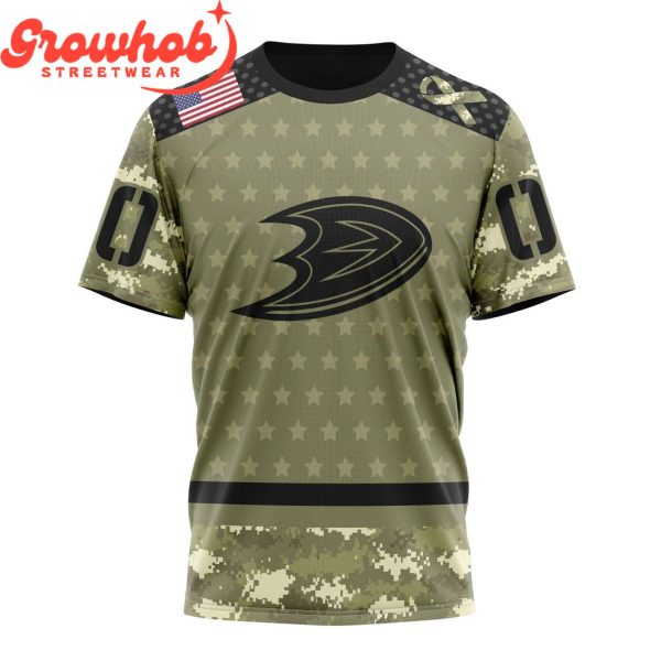 Anaheim Ducks Military Appreciation Fan Personalized Hoodie Shirts