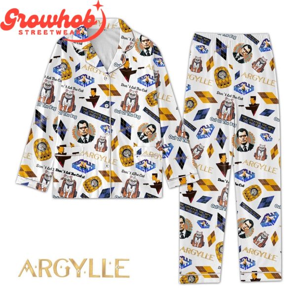 Argylle The Cat Out Of The Bag Polyester Pajamas Set