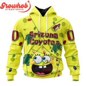 Arizona Coyotes Fan SpongeBob Personalized Hoodie Shirts