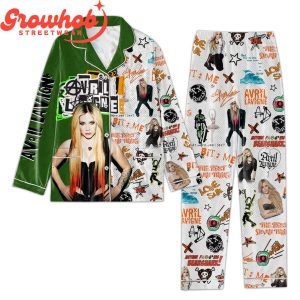 Avril Lavigne Fans Bite Me White Design Polyester Pajamas Set