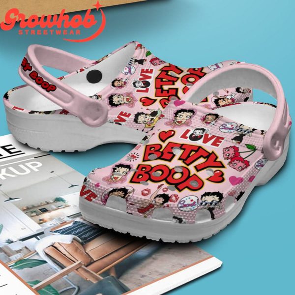 Betty Boop Love Fan Crocs Clogs