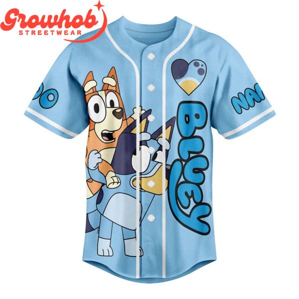 Bluey Fans I Slipped On Mah Beans Personalized Baseball Jersey