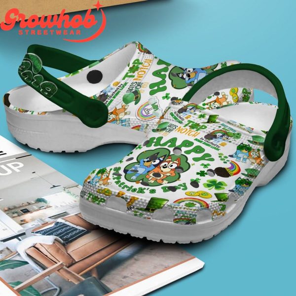 Bluey Friend Happy St. Patrick’s Day Crocs Clogs