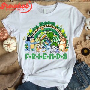 Bluey Happy St. Patrick Day With Friends Polyester Pajamas Set