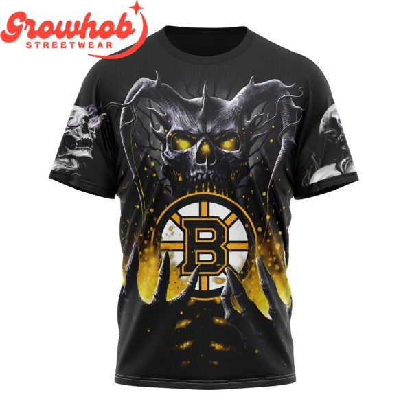 Boston Bruins Skull Art Demon Hoodie Shirts