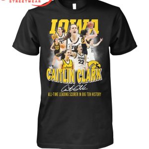 Caitlin Clark Iowa Hawkeyes All-Time Leading Scorer Hoodie Shirts White