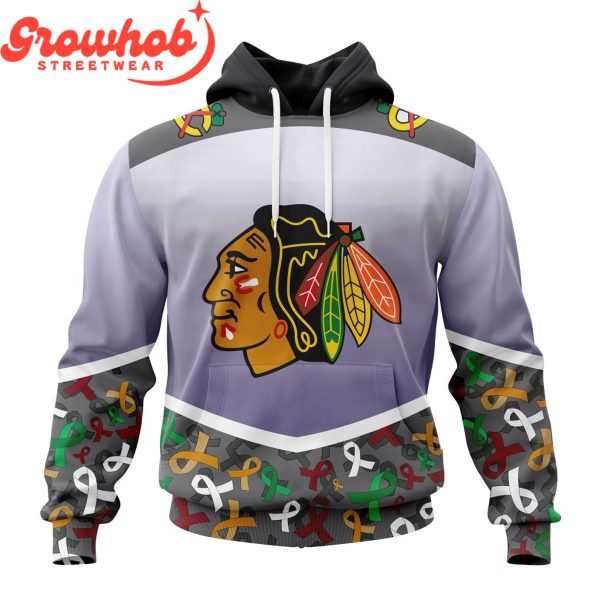Chicago Blackkawks Fights Again All Cancer Hoodie Shirts