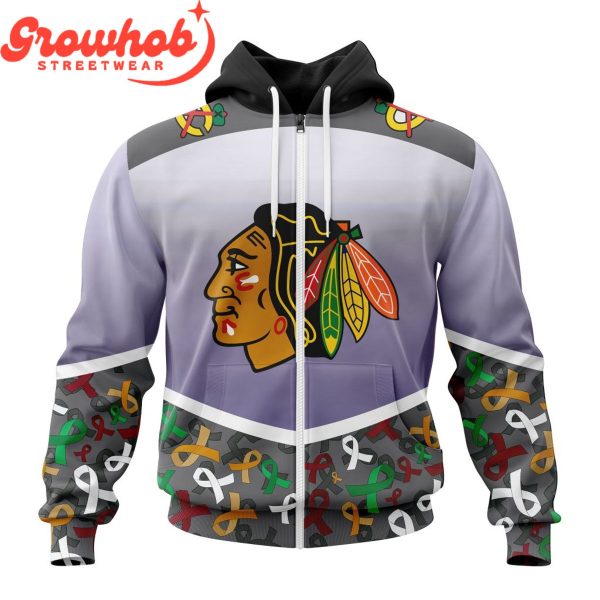 Chicago Blackkawks Fights Again All Cancer Hoodie Shirts