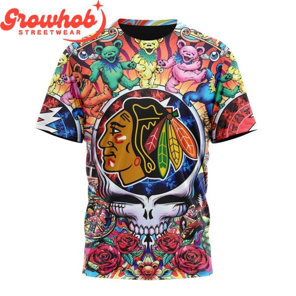 Chicago Blackhawks Grateful Dead Fan Hoodie Shirts